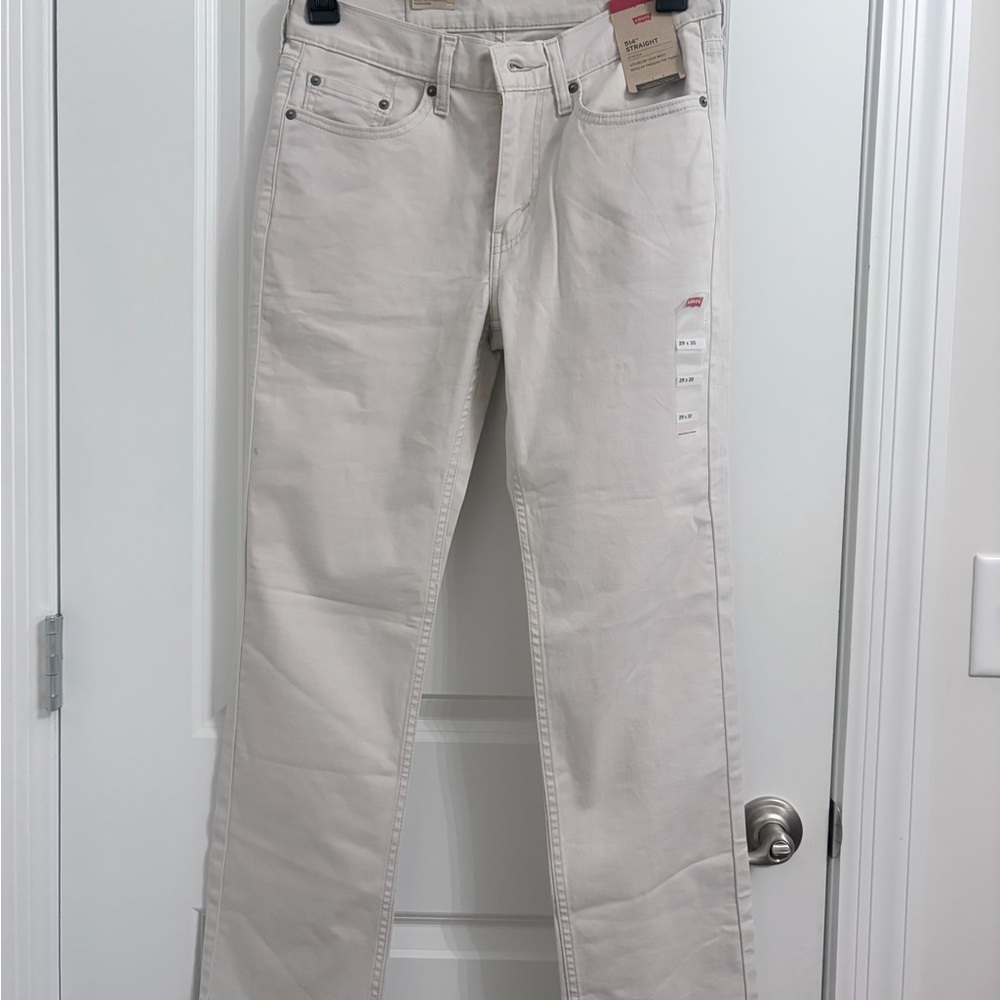 Levi's Women's Off-White Straight-Leg Jeans NWT